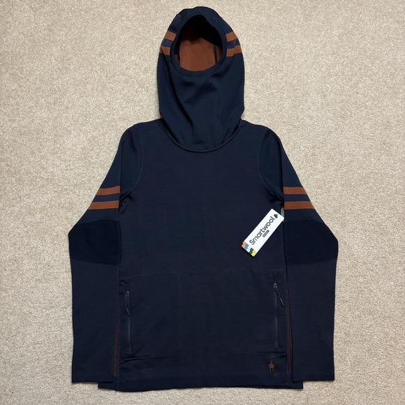 Smartwool Tops - Smartwool Intraknit Merino Tech Hoodie NWT Womens Small Navy Wool Pullover Gorp